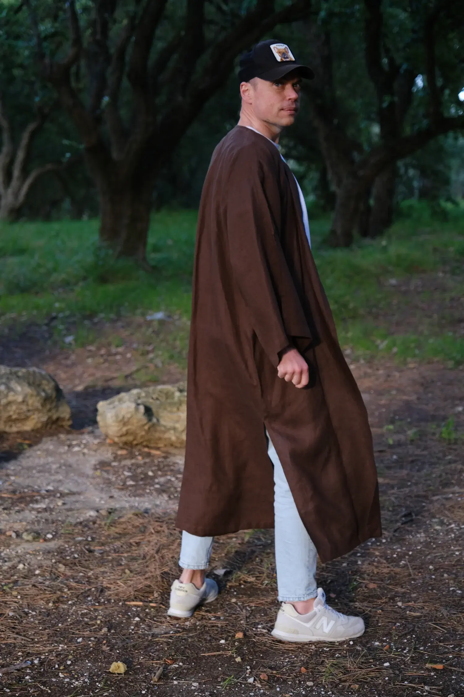 Chocolate Linen Kimono