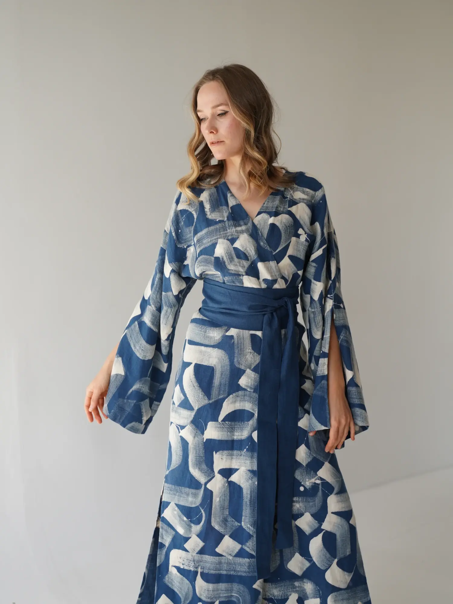 Indigo Script Kimono